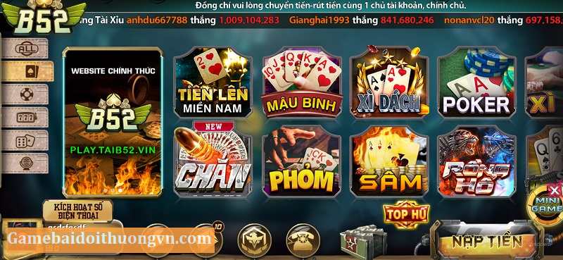 Chuyên mục game bài tại cổng game bài đổi thưởng B52 Club