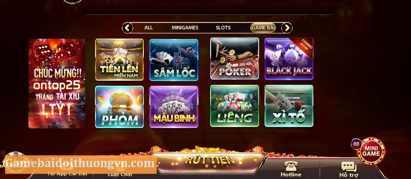 Sảnh game bài hấp dẫn, đáng chơi nhất mà bạn nên thử