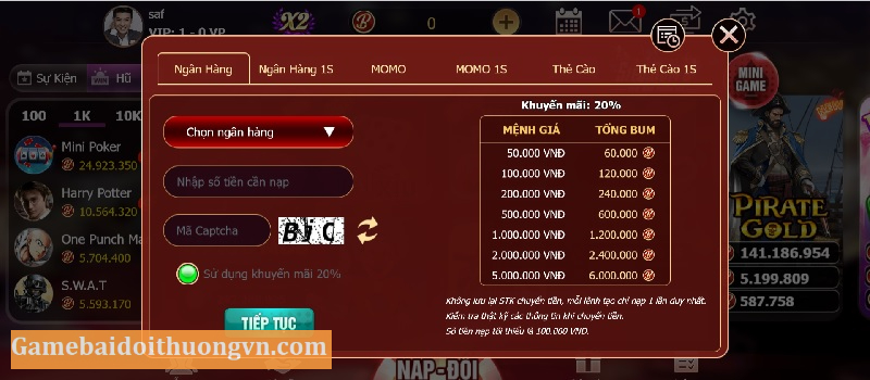 Tốc độ xét duyệt nạp và rút tiền tại cổng game nhanh chóng