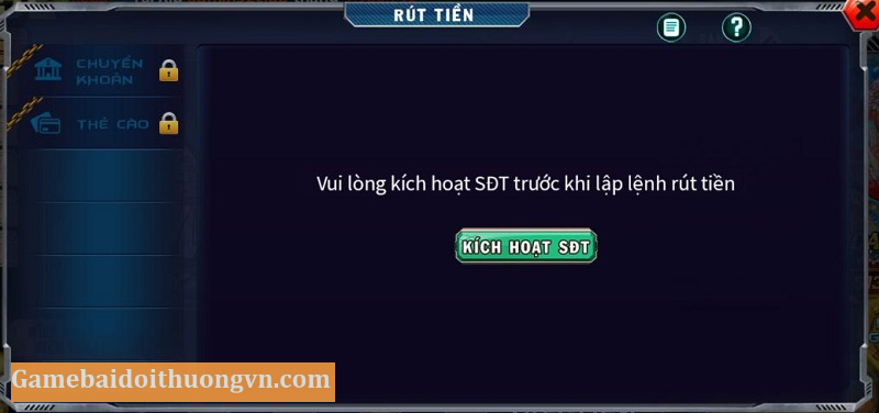 Trước khi rút tiền phải xác thực số điện thoại chính chủ