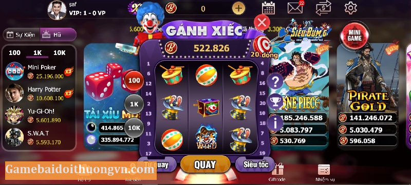 Vòng quay đổi thưởng cho lần nạp đầu tiên tại cổng game