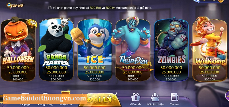 Các trò chơi slots game nổ hũ đa dạng, xanh chín