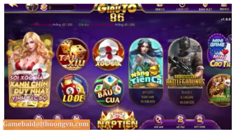 Các game bài nổi bật tại cổng game Giauto86 uy tín