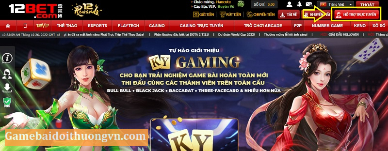 Dịch vụ chăm sóc khách hàng của nhà cái uy tín 12Bet chất lượng cao