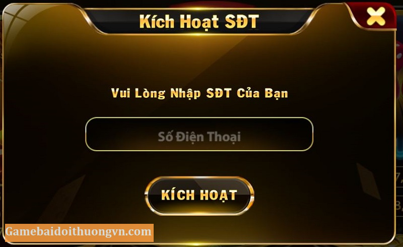 Kích hoạt số điện thoại nhận code tân binh tại cổng game bài Yo88