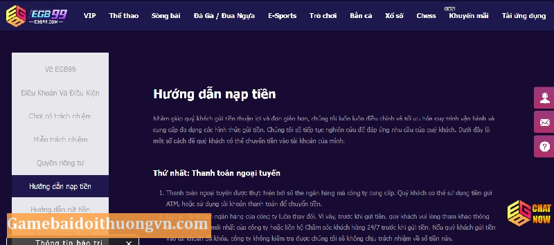 Hướng dẫn nạp tiền vào tài khoản nhà cái rất uy tín