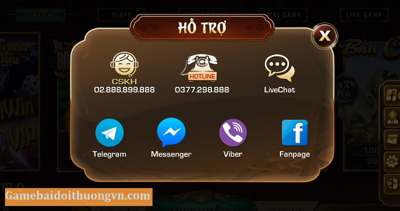 Các kênh hỗ trợ trực tuyến đang được áp dụng tại cổng game bài Iwin