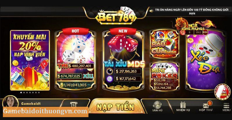 Giao diện game tinh tế, sang trọng với gam màu đơn giản