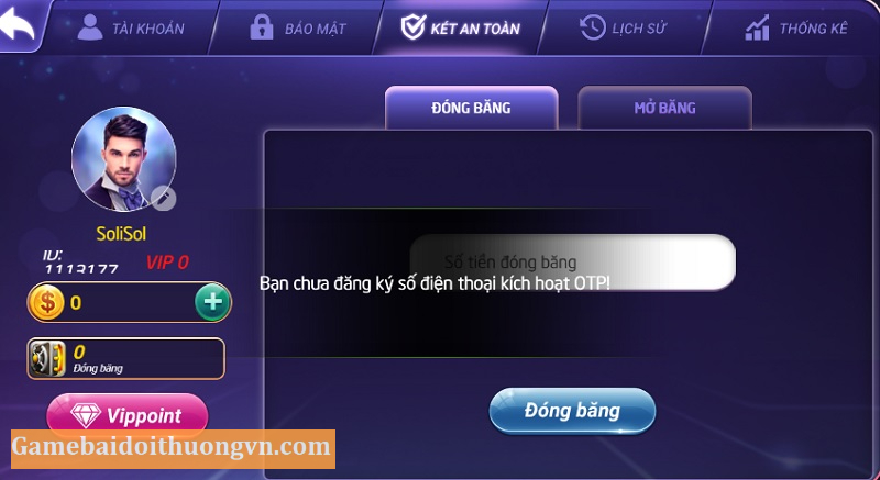 Két sắt an toàn chỉ người chơi mới có thể mở ra bằng mã OTP