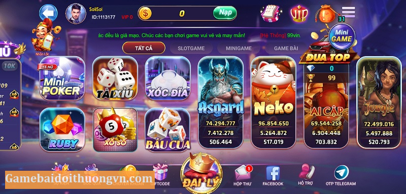 Tập hợp game tại 99Vin Club vô cùng đặc sắc và thu hút người chơi