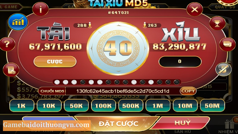 Tỷ lệ thắng cược cao với số tiền thắng lên tới vài chục triệu mỗi ván game