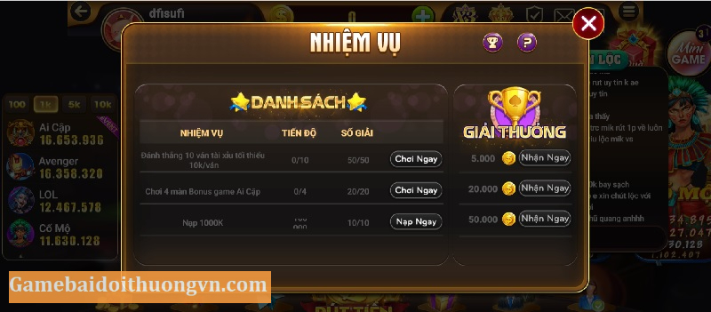 Hướng dẫn tải app về máy và thực hiện nhiệm vụ game