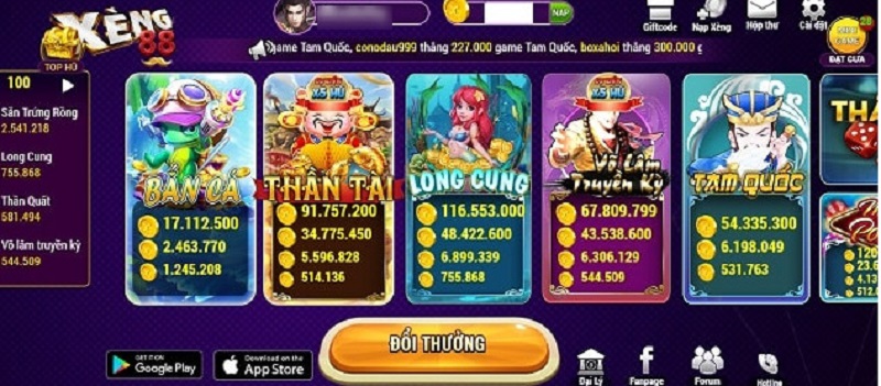 xeng88 giftcode den tu cac tro choi no hu